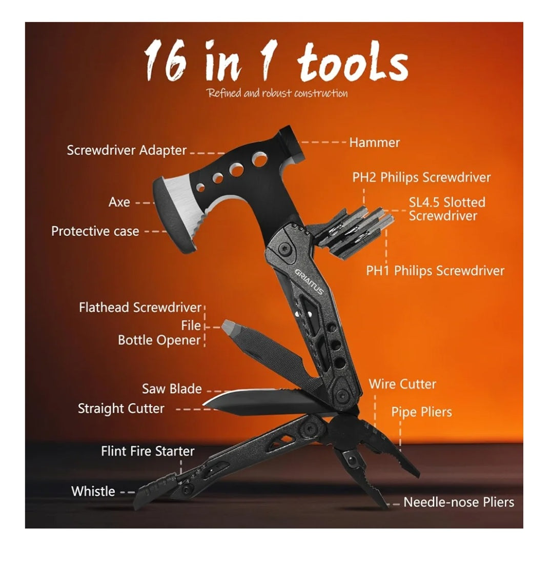 16in1 Multitool: Axe Hammer