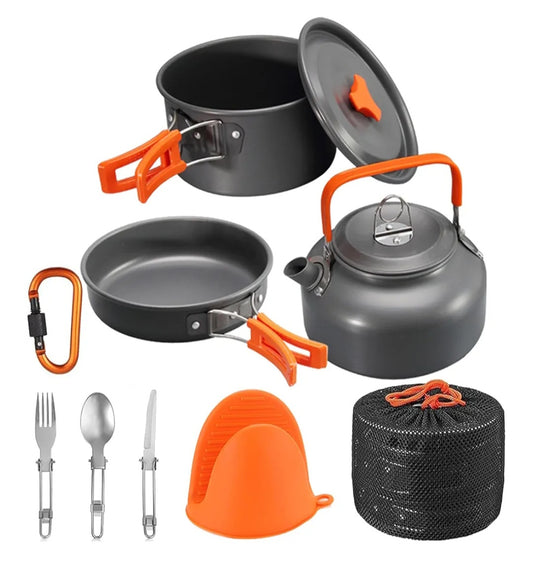 9 Piece Camping Cooking Set