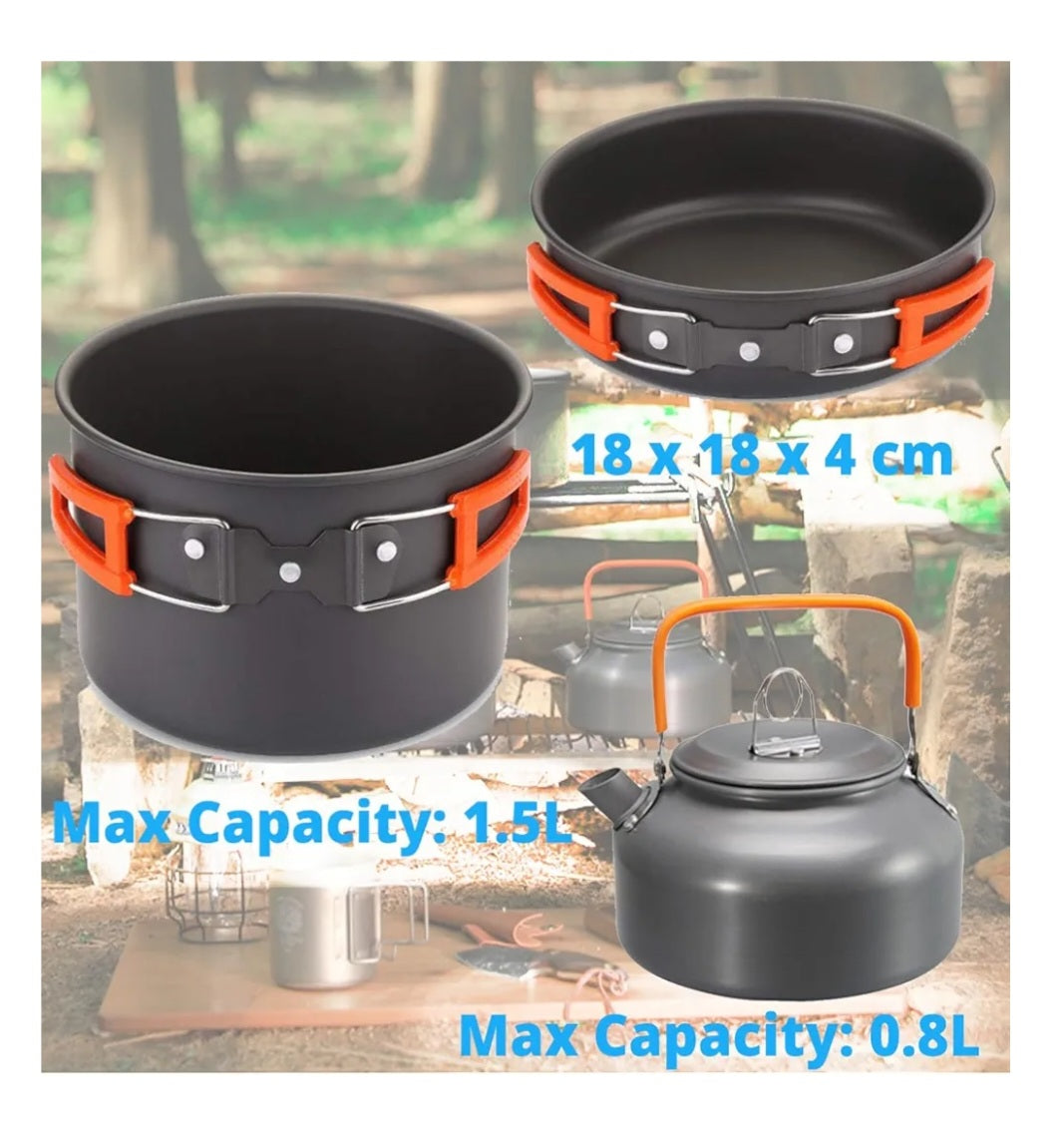 9 Piece Camping Cooking Set